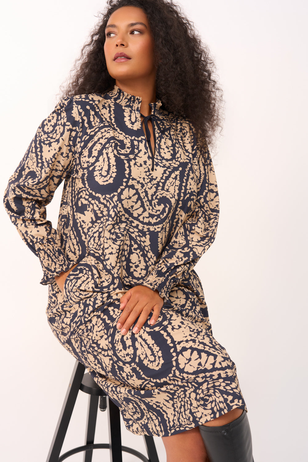 Smock Dress LS | Terrazzo