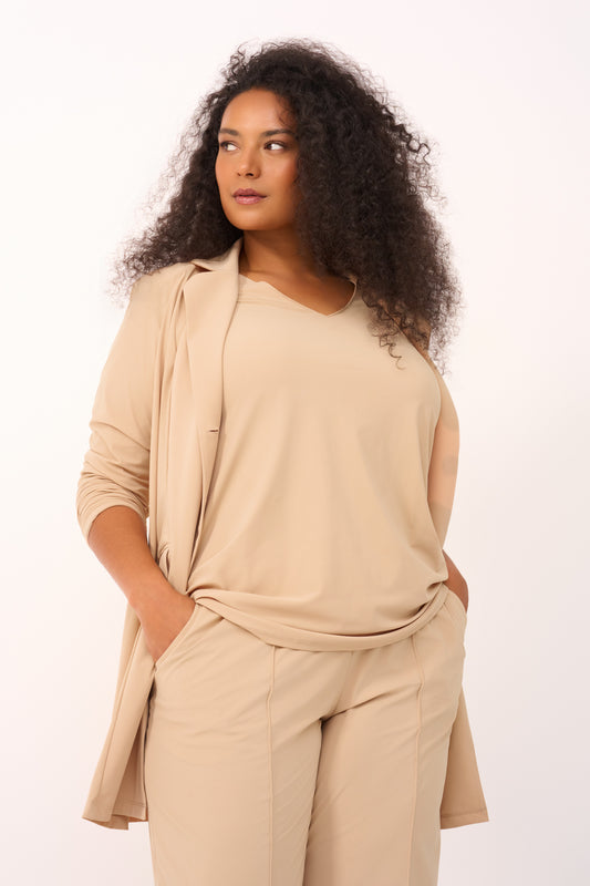 Tee V Slim LS | Latte