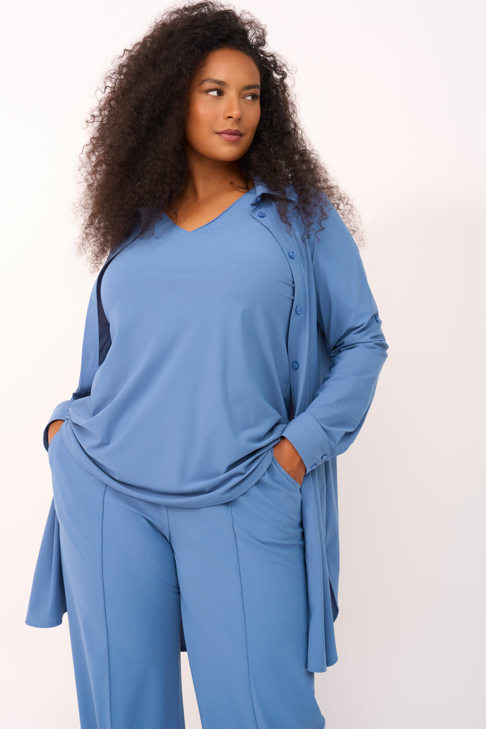 Blouse Midi LS | Ice