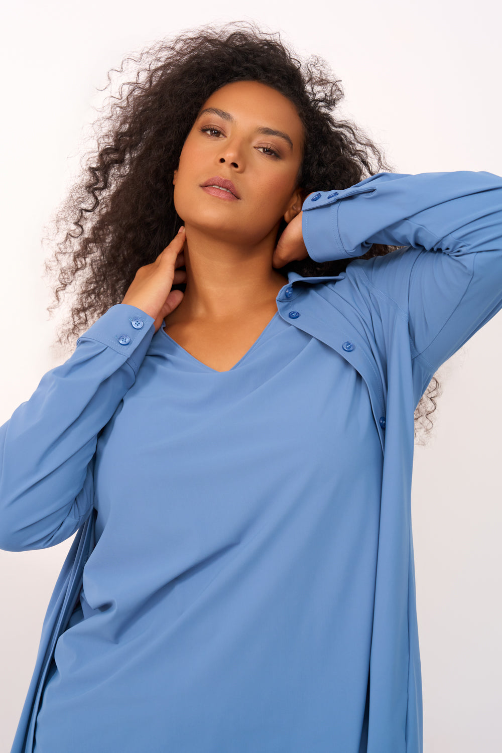 Blouse Midi LS | Ice