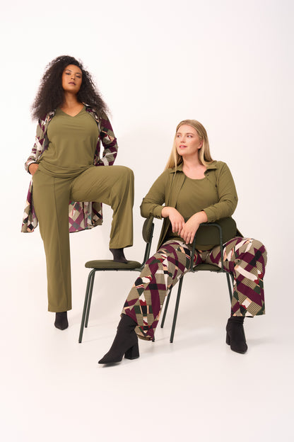 Tee V Slim LS | Olive