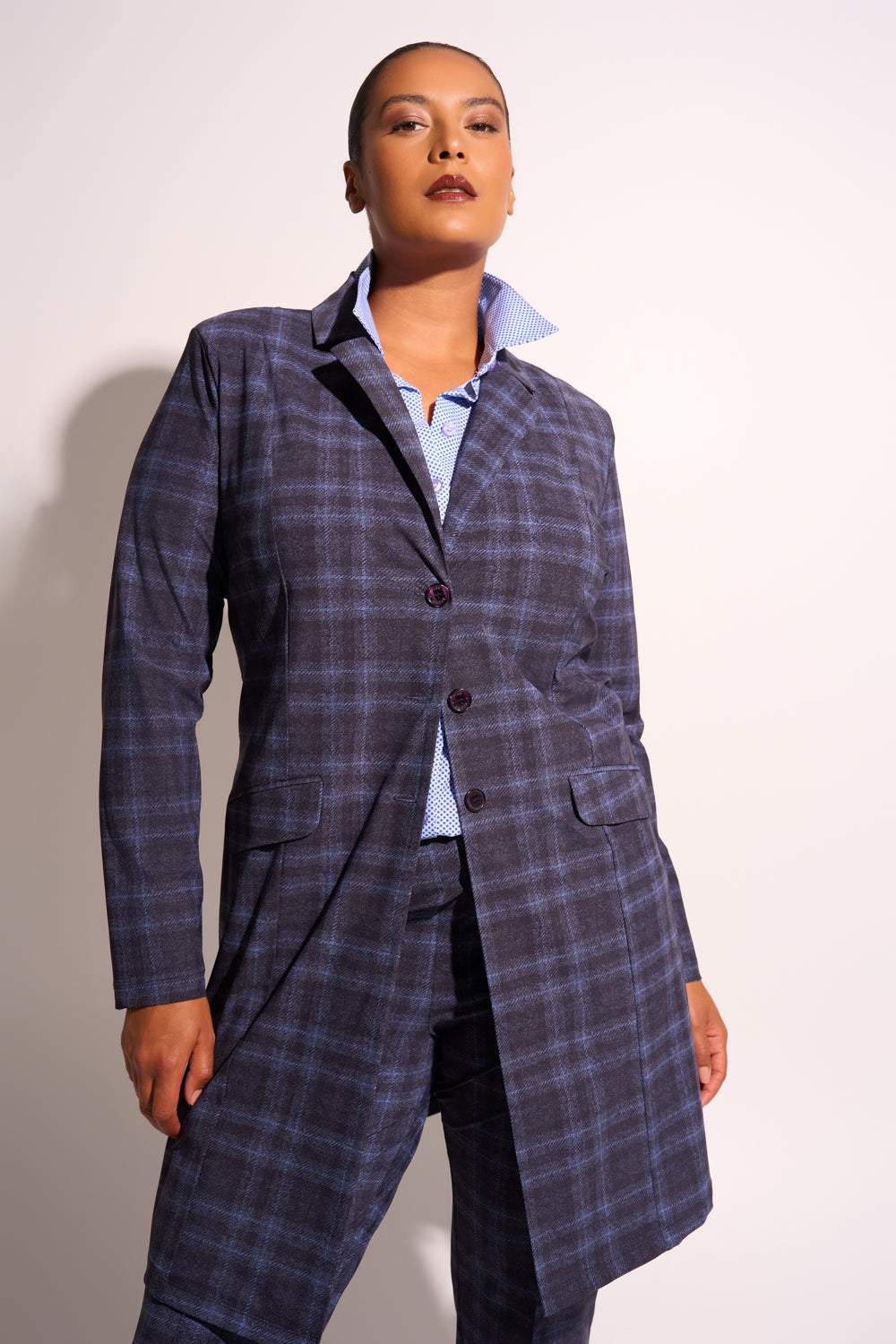 Jacket Long | Tartan Ice