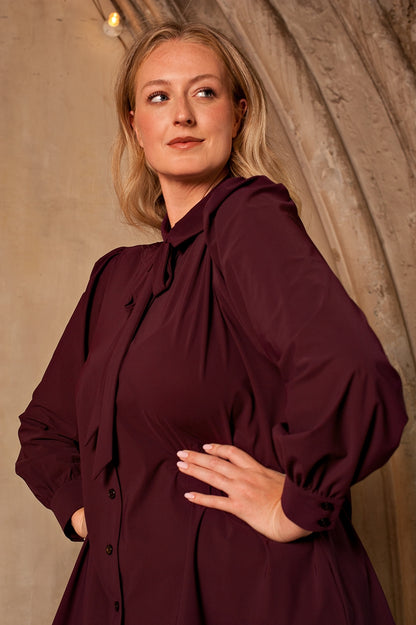 Shirt Puffed | Burgundy