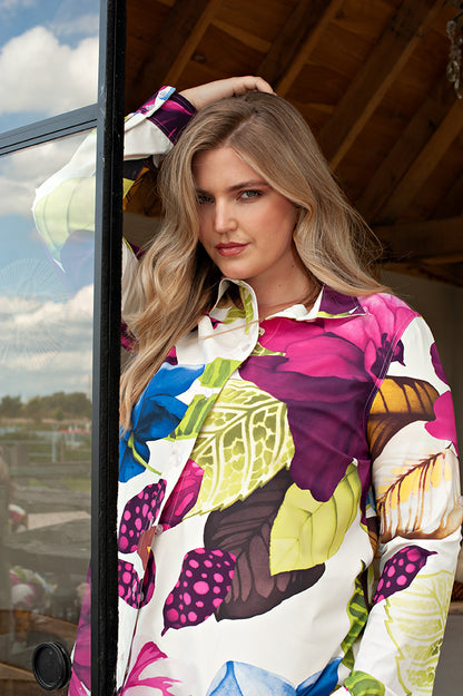 Blouse Long LS | Mega Flower