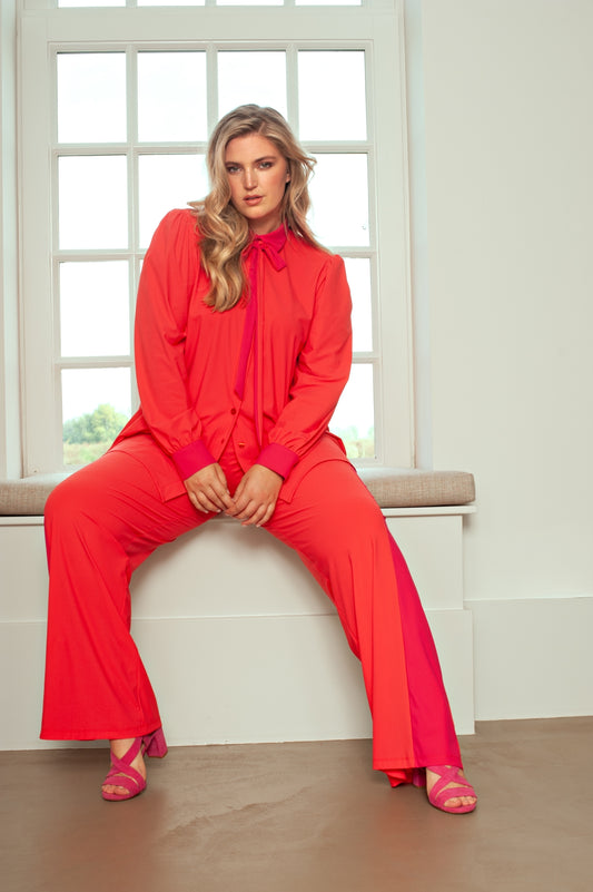 Shirt Puffed | Saffraan/Pink