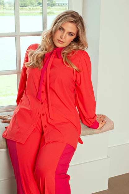 Shirt Puffed | Saffraan/Pink