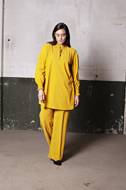 Smock Top LS | Ocher Yellow