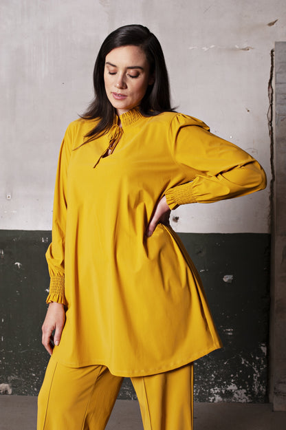 Smock Top LS | Ocher Yellow