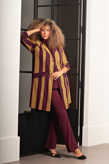 Jacket Long | Block Stripe