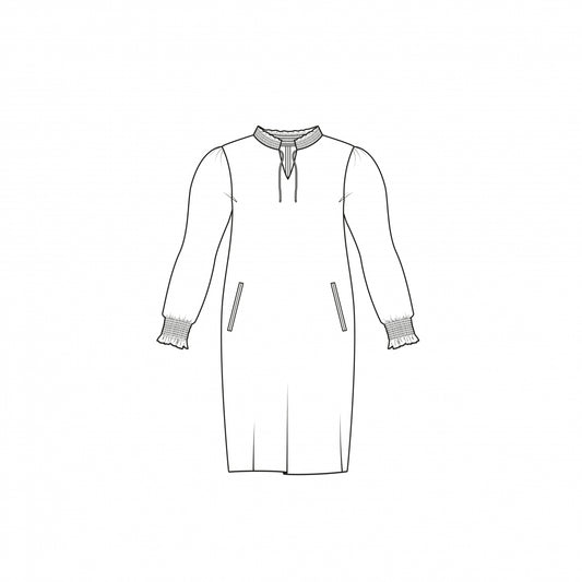 Smock Dress LS | Mocca