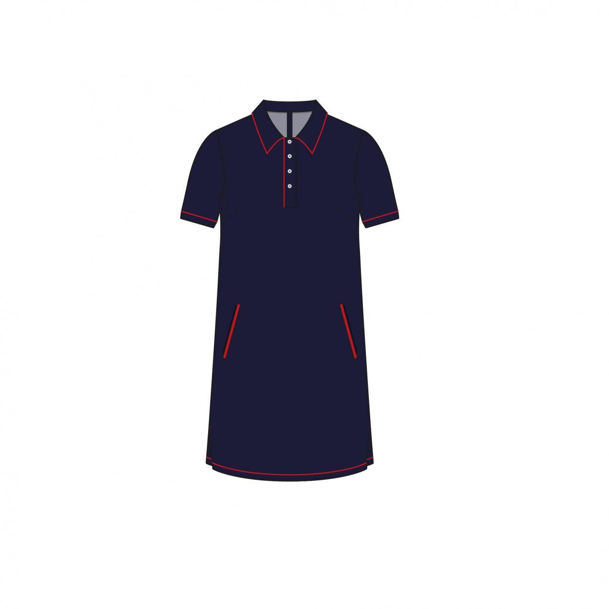 Polo Dress SS DYN-PP | Navy