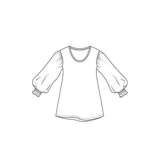 Puff Top LS | White